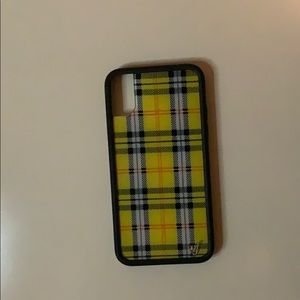 Wildflower Iphone X/Xs yellow plaid phone case
